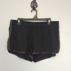 Nike Dri-Fit Black Running Shorts With Grey Details